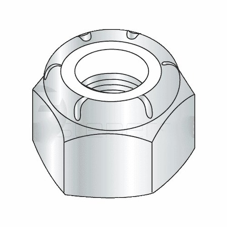 Nylon Insert Lock Nut, 1-1/8-12, Steel, Grade A, Zinc Plated, 60 PK